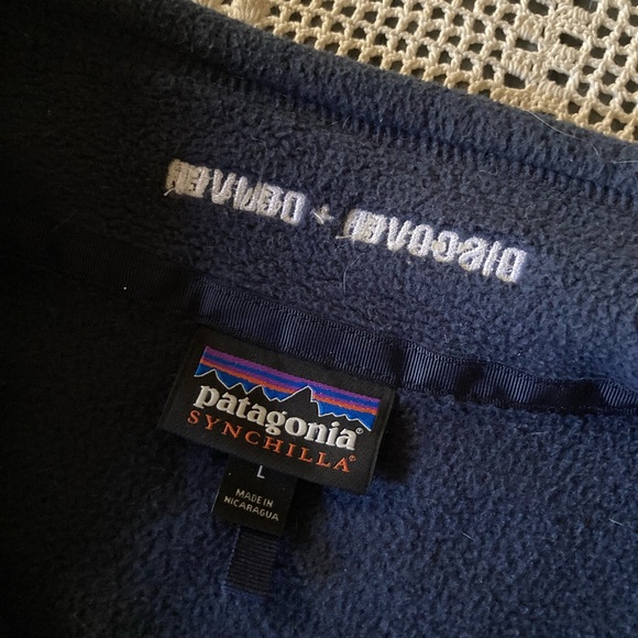 Navy blue Patagonia synchilla zip up jacket - Picture 4 of 5